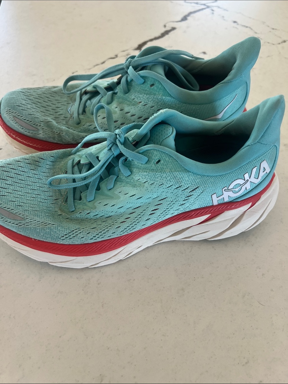 HOKA Clifton 8 Women's Teal Running Shoes - Lightweight Cushioned Support